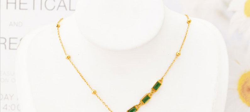Fashion Necklace+bracelet Titanium Square Diamond Bracelet Necklace Set,Jewelry Set