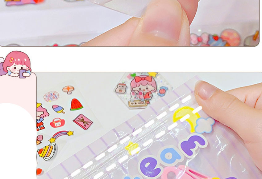 Fashion 2# Transparent Goo Card Set Of 18 Resin Geometric Cartoon Material Pack,Jewelry Findings & Components