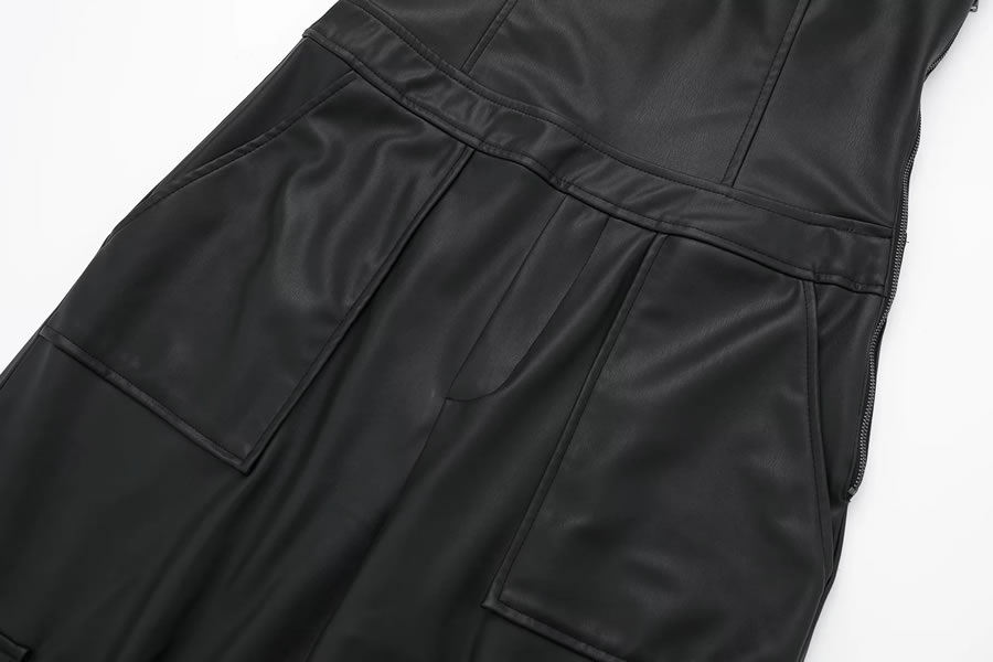 Fashion Black Multi-pocket Jumpsuit,Tank Tops & Camis