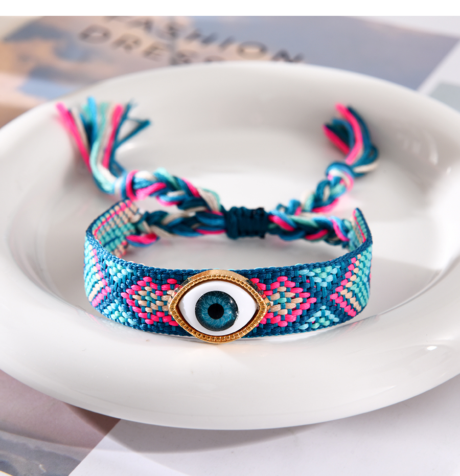 Fashion Color 8 Alloy Eye Woven Pattern Tassel Bracelet,Fashion Bracelets