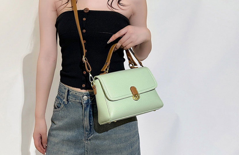 Fashion Green Pu Flap Crossbody Bag,Shoulder bags