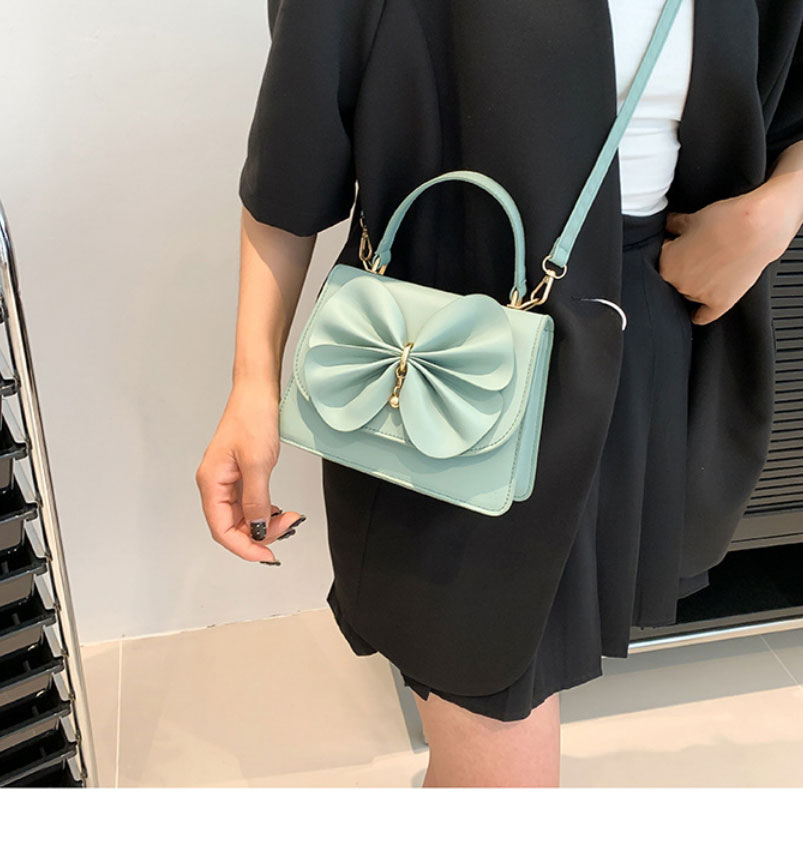 Fashion Green Pu Bowknot Flap Crossbody Bag,Shoulder bags