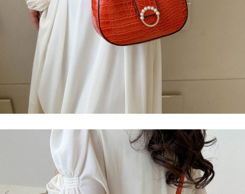 Fashion Black Pu Crocodile Pattern Large Capacity Messenger Bag,Shoulder bags