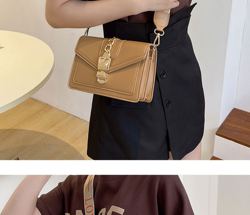 Fashion Black Pu Lock Flap Crossbody Bag,Shoulder bags