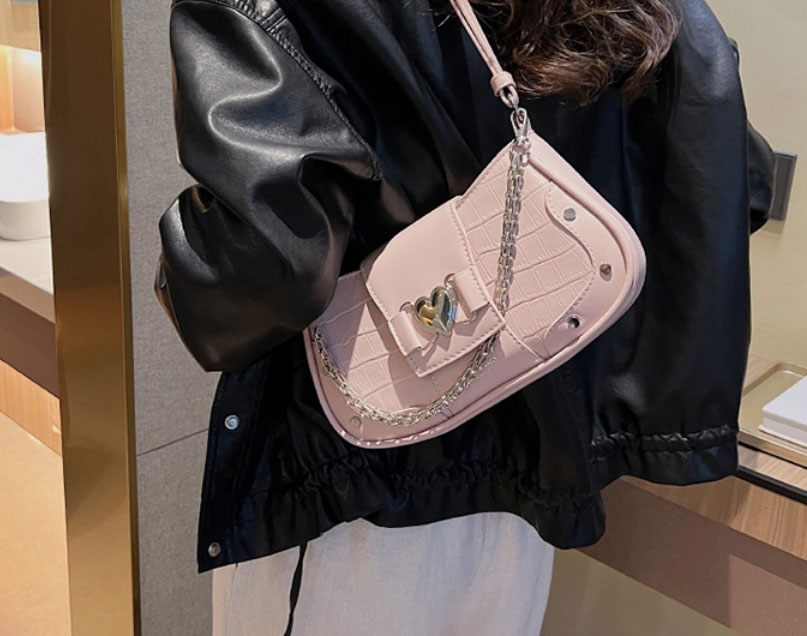 Fashion Black Pu Head Pattern Love Flap Crossbody Bag,Shoulder bags
