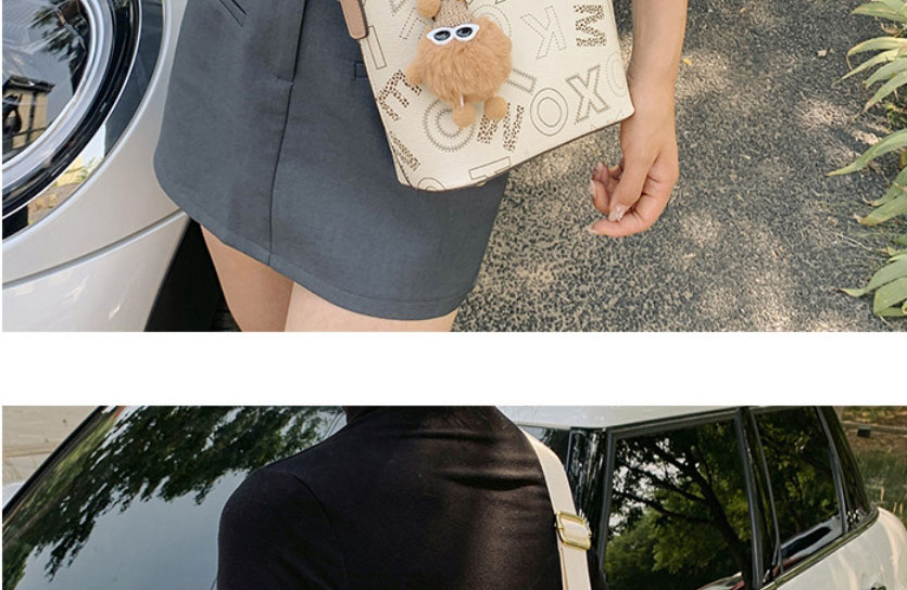 Fashion White Pu Printing Large Capacity Messenger Bag,Shoulder bags