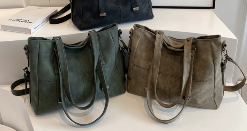 Fashion Green Large Capacity Matte Embroidery Shoulder Bag,Messenger bags