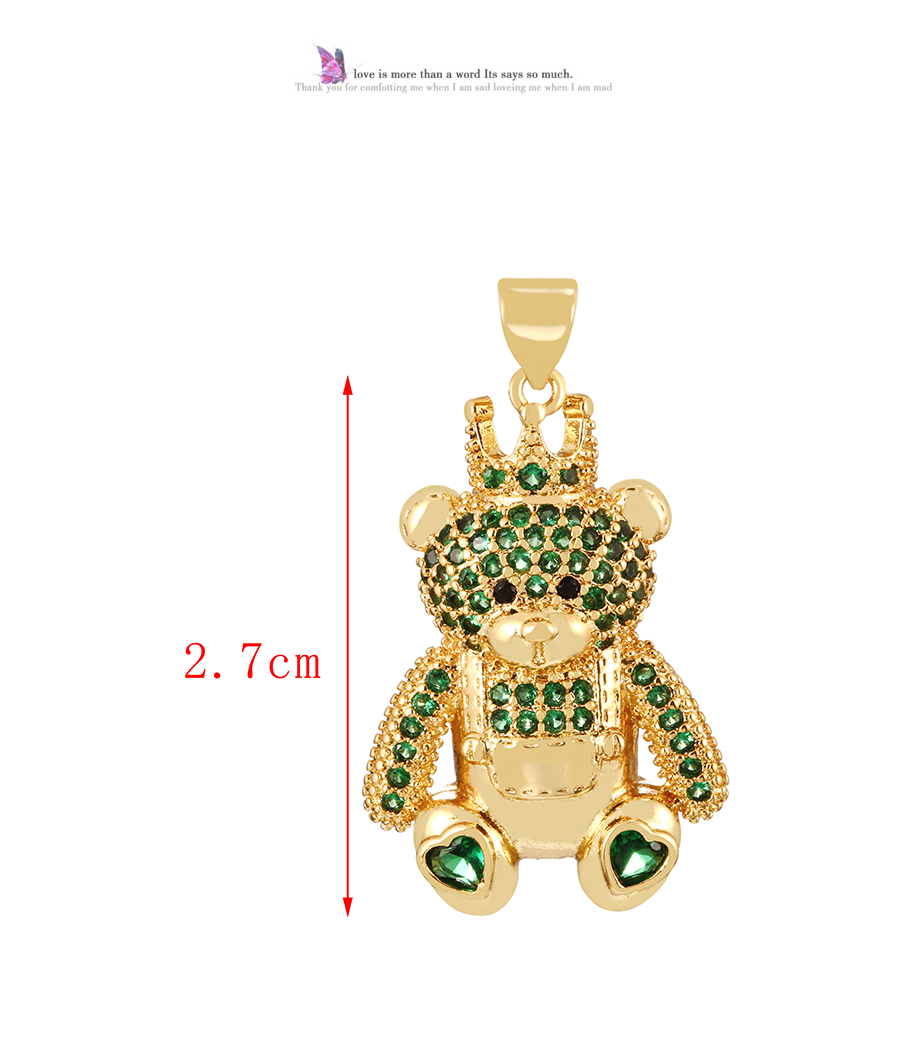 Fashion Navy Blue Copper Inlaid Zircon Bear Crown Pendant Accessory,Jewelry Packaging & Displays