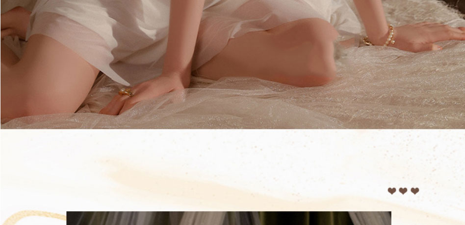 Fashion White (robe + Belt) Mesh Lace Gown,SLEEPWEAR & UNDERWEAR