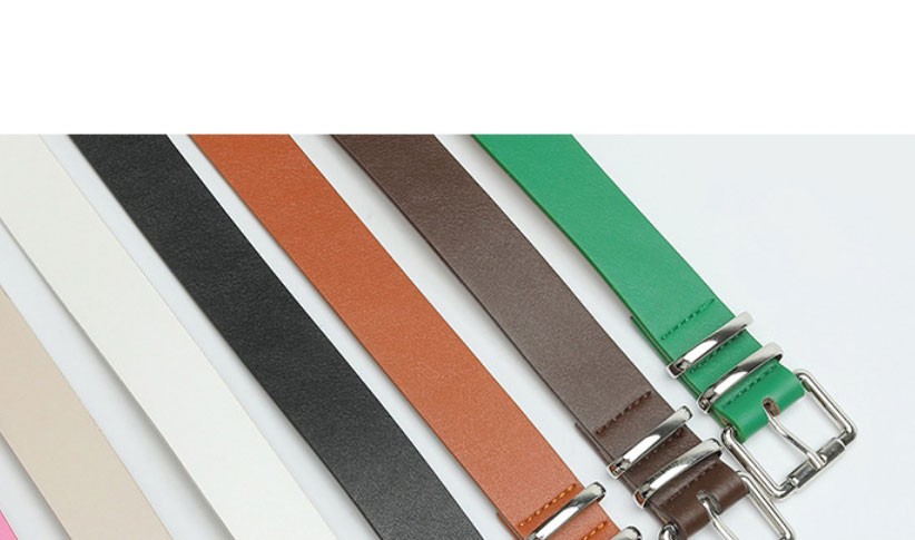 Fashion Green Alloy Square Pin Buckle Wide Belt,Wide belts