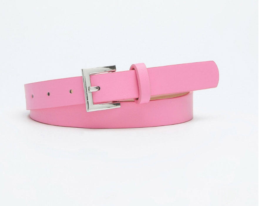 Fashion Rose Red Alloy Square Pin Buckle Wide Belt,Wide belts