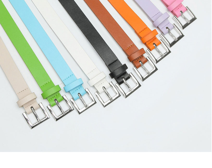 Fashion White Alloy Square Pin Buckle Wide Belt,Wide belts