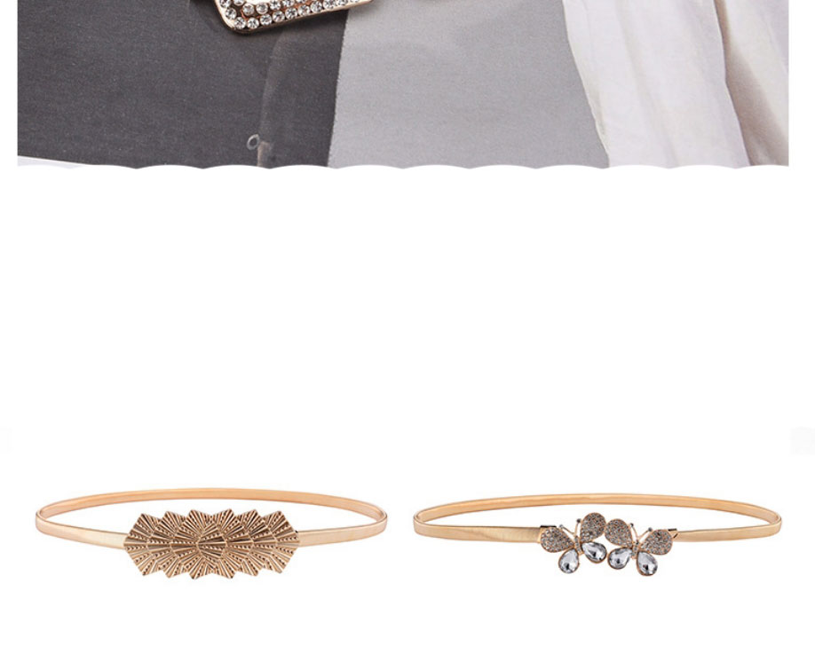 Fashion 11# Thin Elastic Belt With Metal Buckle,Thin belts