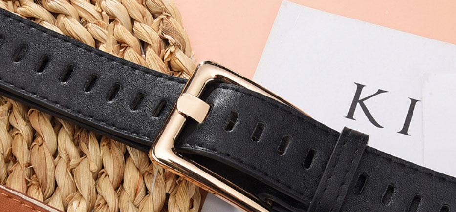 Fashion Pink Full Hole Square Pin Buckle Wide Belt,Wide belts