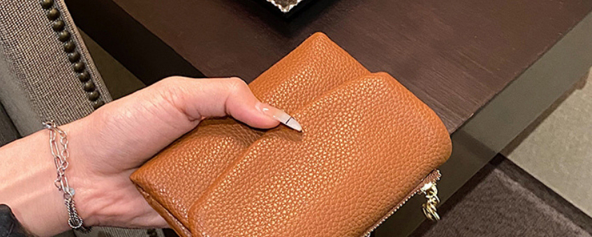 Fashion Black Pu Flip-top Multifunctional Wallet,Wallet
