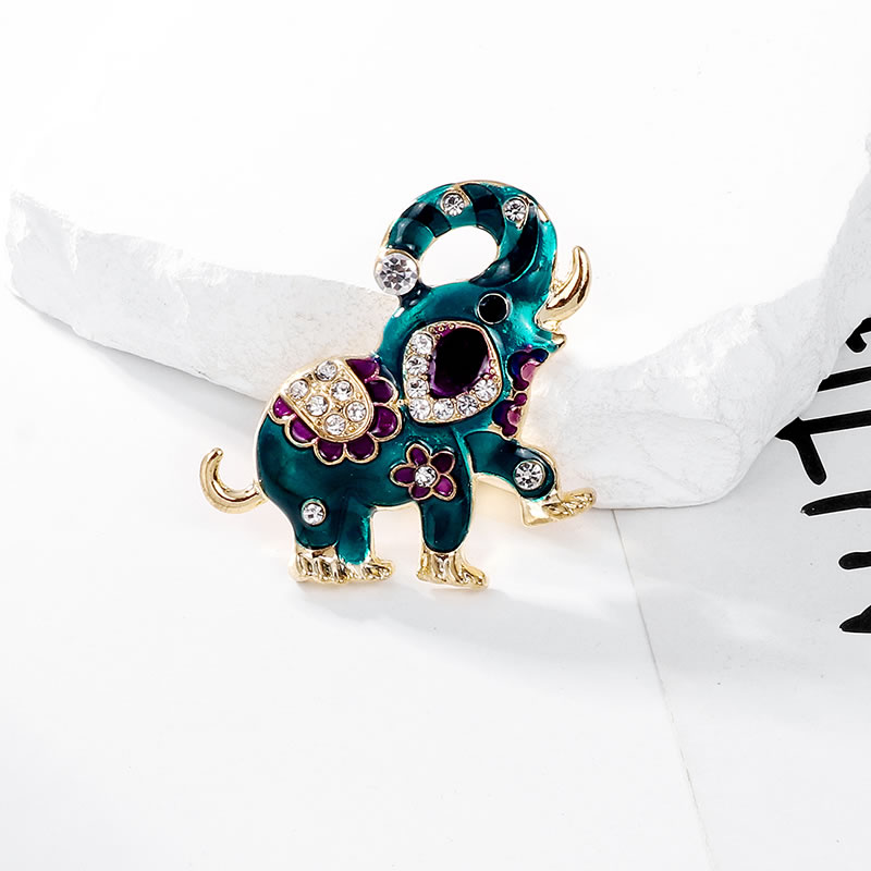 Fashion Gold Alloy Diamond Elephant Brooch,Korean Brooches