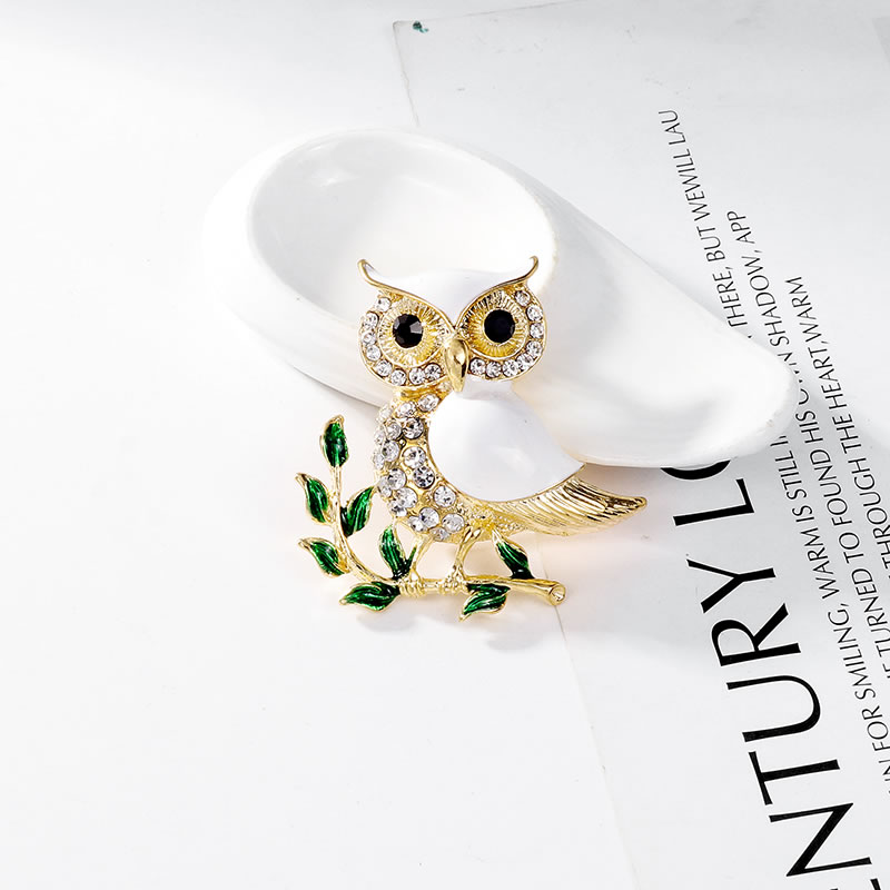 Fashion Owl Alloy Diamond Drip Oil Owl Brooch,Korean Brooches