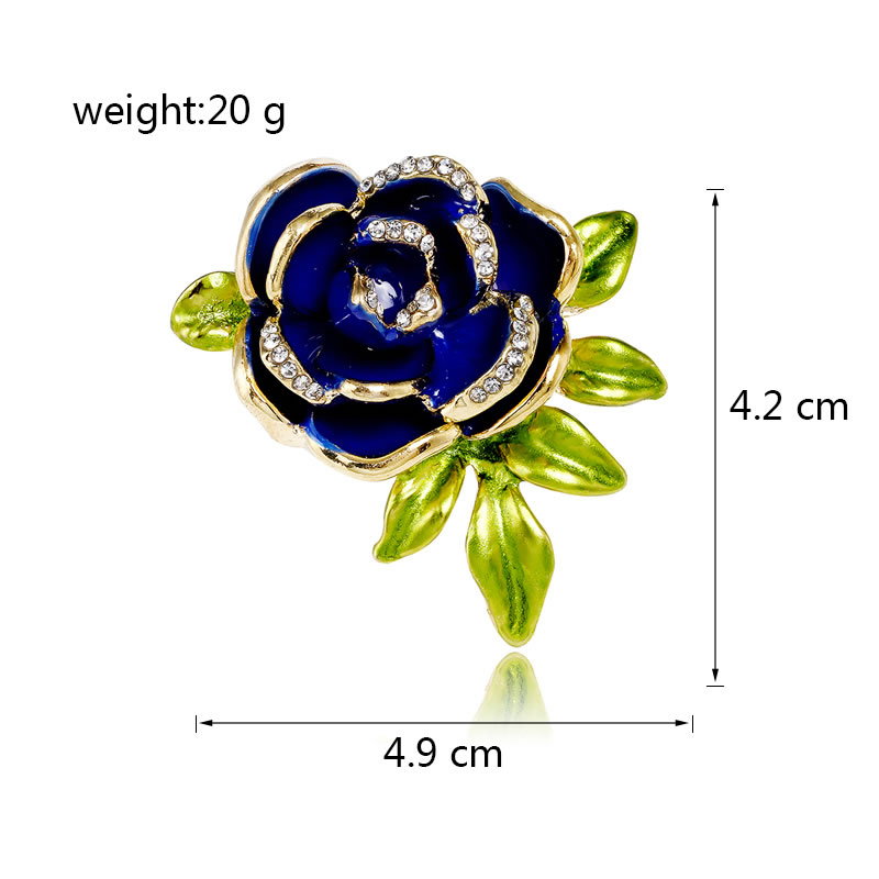 Fashion Blue Alloy Dripping Flower Brooch,Korean Brooches