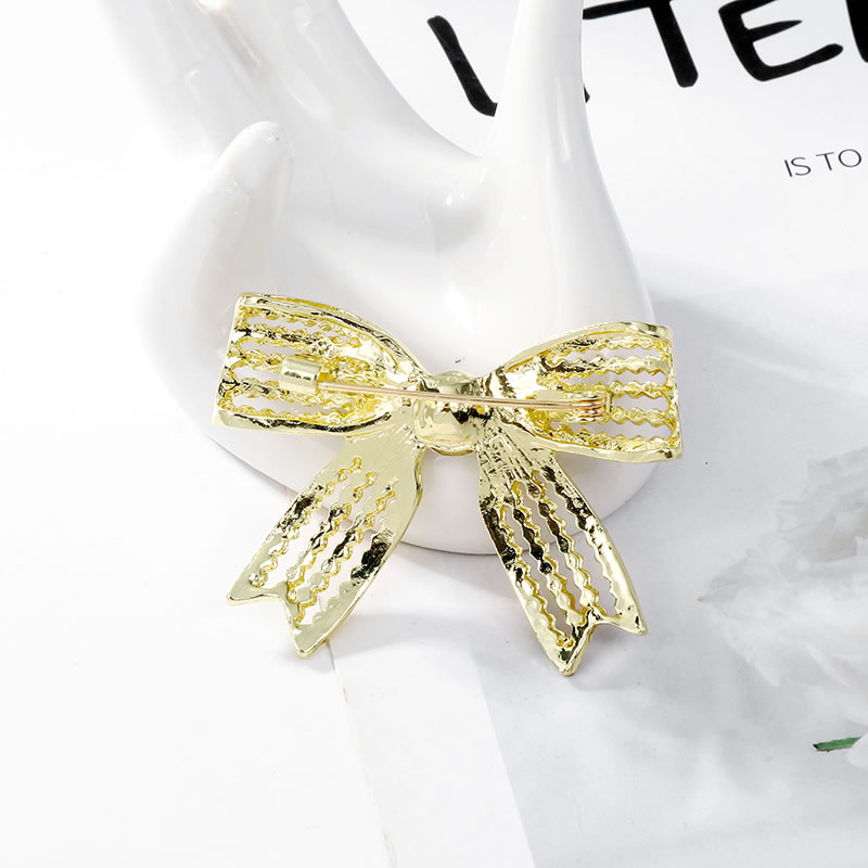 Fashion Silver Alloy Diamond And Pearl Bow Brooch,Korean Brooches