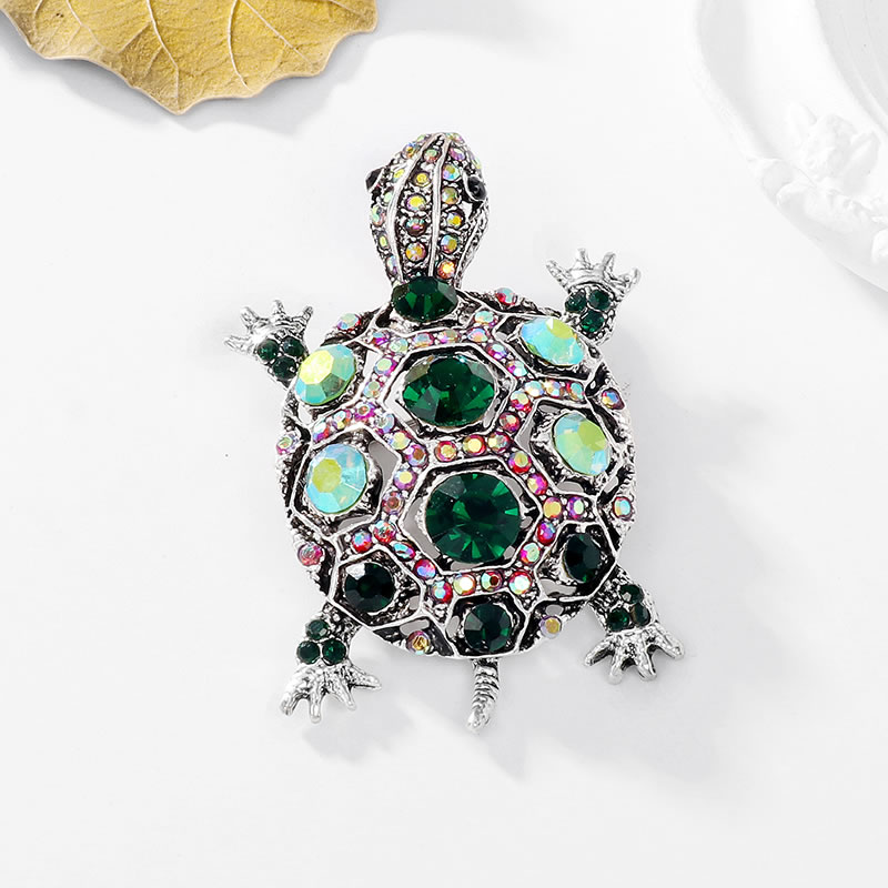 Fashion Silver Alloy Diamond Turtle Brooch,Korean Brooches
