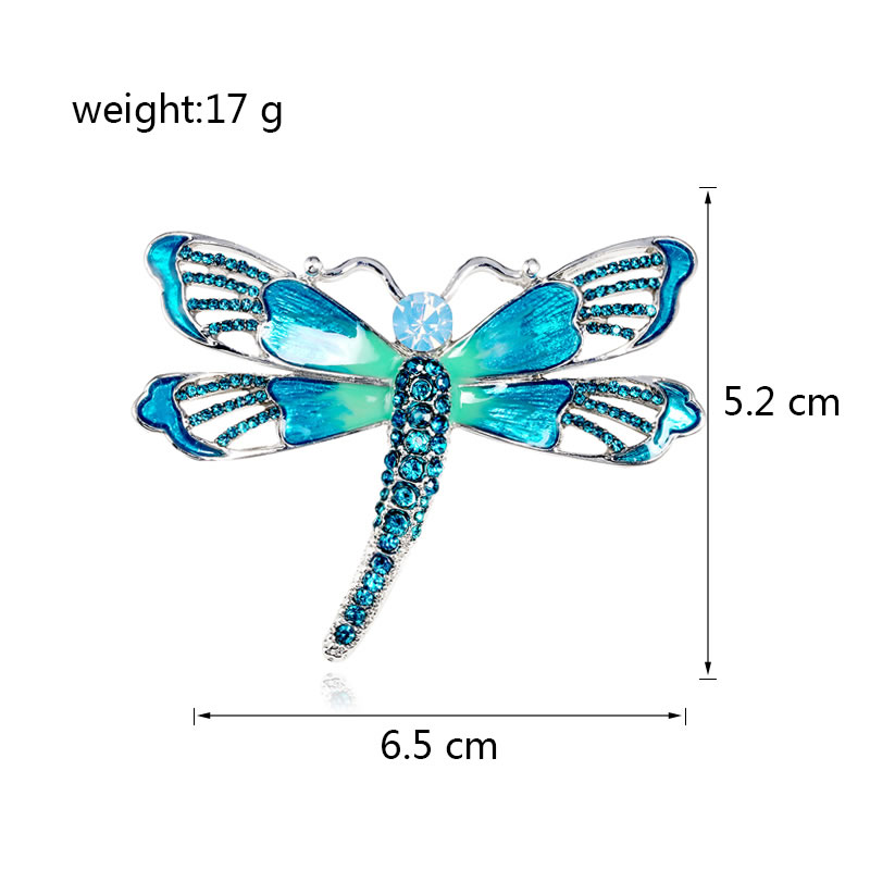 Fashion Blue Alloy Diamond Dragonfly Brooch,Korean Brooches