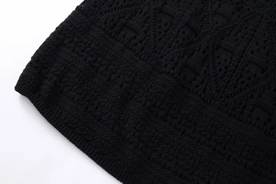 Fashion Black Crochet Skirt,Skirts
