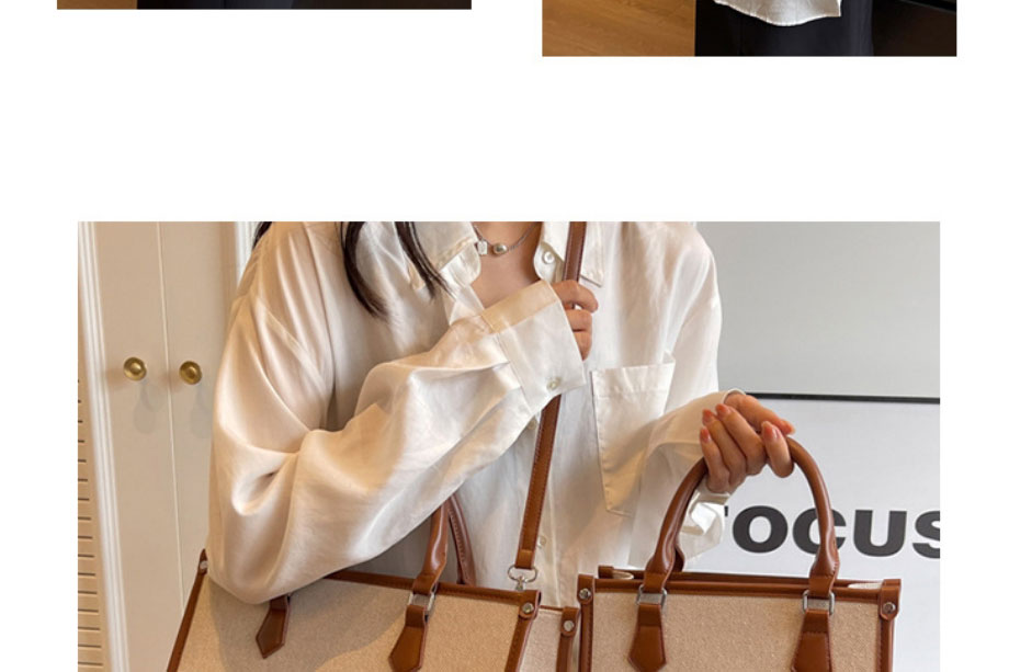 Fashion Brown Trumpet Fabric Letter Square Large Capacity Messenger Bag,Shoulder bags