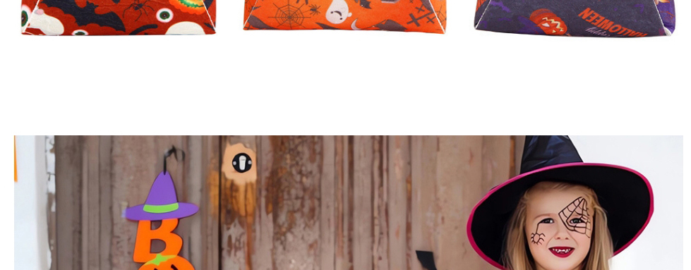 Fashion Pumpkin Bat Eyes Non-woven Printed Large Capacity Tote Bag,Handbags