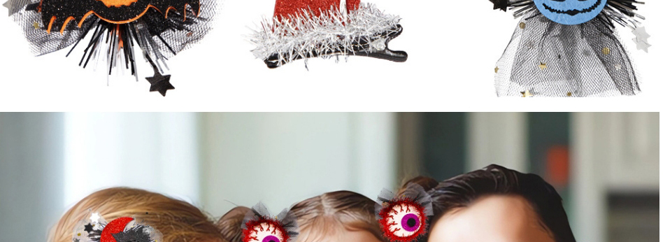 Fashion Spider Witch Hat Felt Mesh Halloween Geometric Barrettes,Hairpins