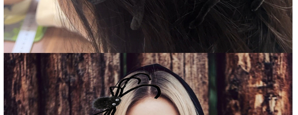Fashion Black Spider Hair Clip Halloween Spider Hair Clip,Hairpins