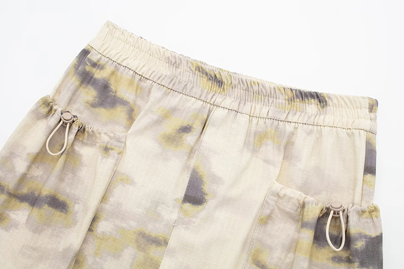 Fashion Printing Blended Printed Cargo Skirt,Skirts