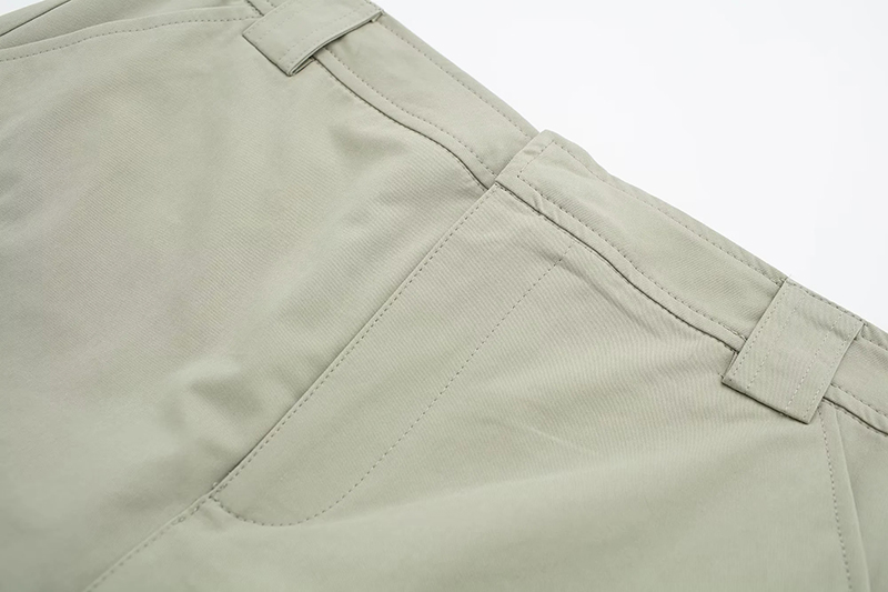 Fashion Green Blend Pocket Shorts,Shorts