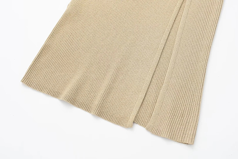 Fashion Grey Metallic Thread Knit Skirt,Skirts