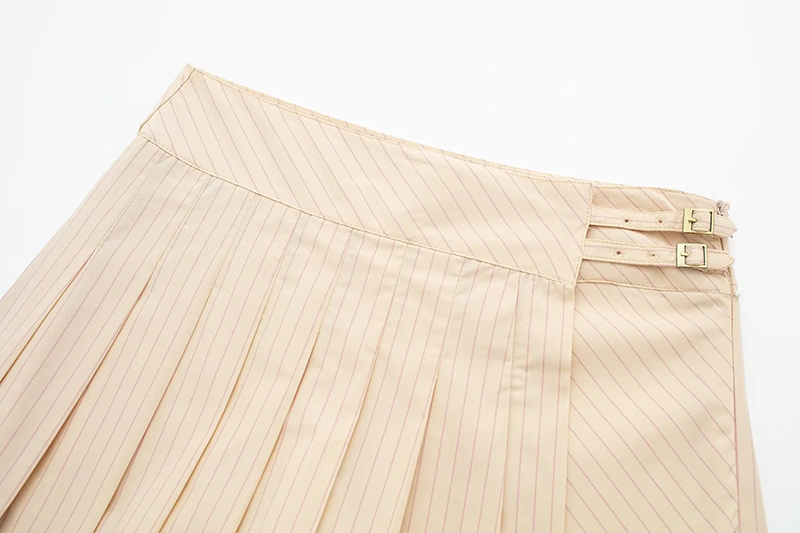 Fashion Stripe Striped Wide Pleated Culottes,Shorts