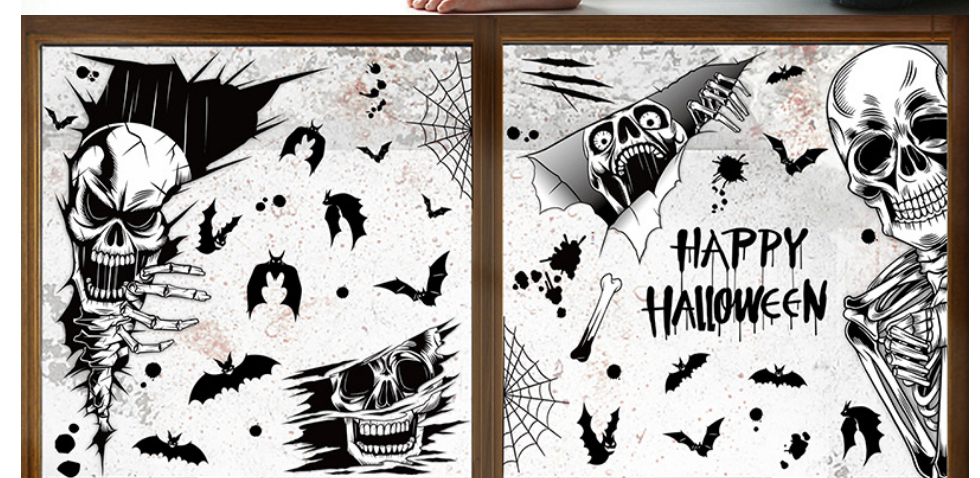 Fashion Set Xc54+xc55 Halloween Geometric Electric Window Sticker,Festival & Party Supplies
