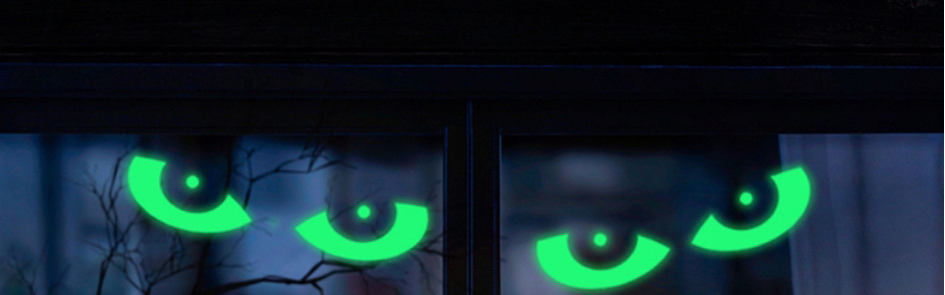 Fashion Yj003 (luminous Self-adhesive) Halloween Glow Eyes Ghost Hands Fluorescent Wall Sticker,Festival & Party Supplies