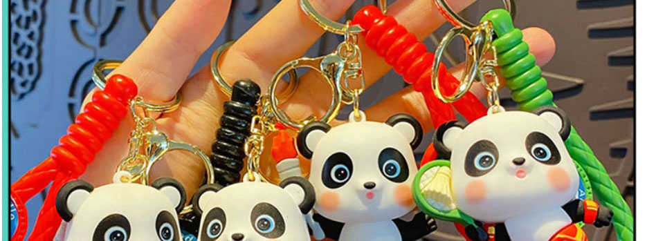 Fashion Guochao Sports Panda - Table Tennis Cartoon Panda Keychain,Fashion Keychain