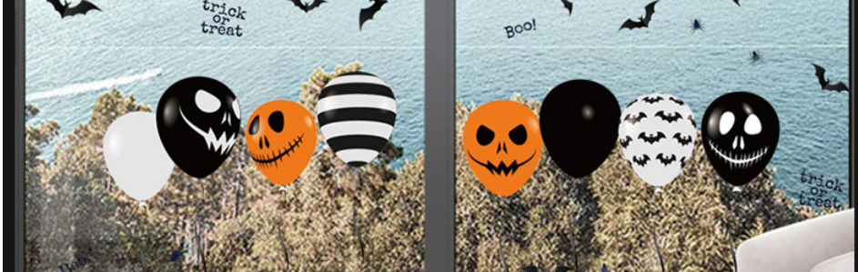 Fashion Halloween Balloon Pvc Halloween Balloon Bat Skull Static Sticker,Festival & Party Supplies