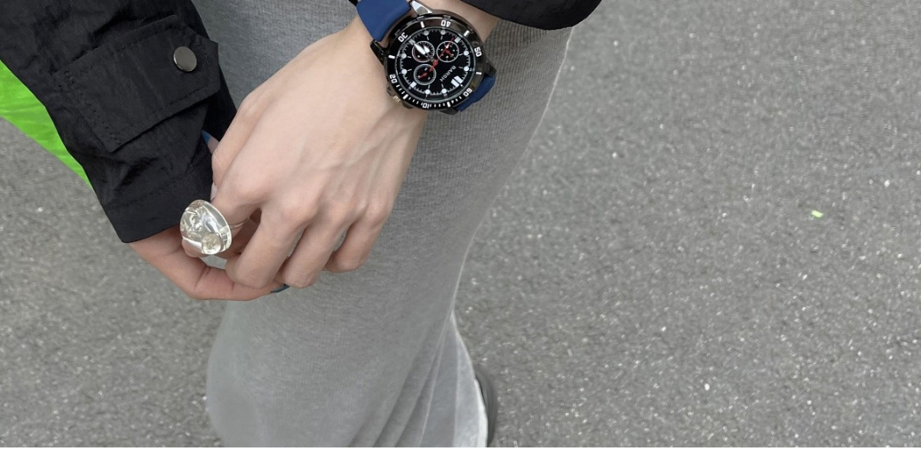 Fashion Green Belt Titanium Steel Round Dial Watch (with Battery),Ladies Watches