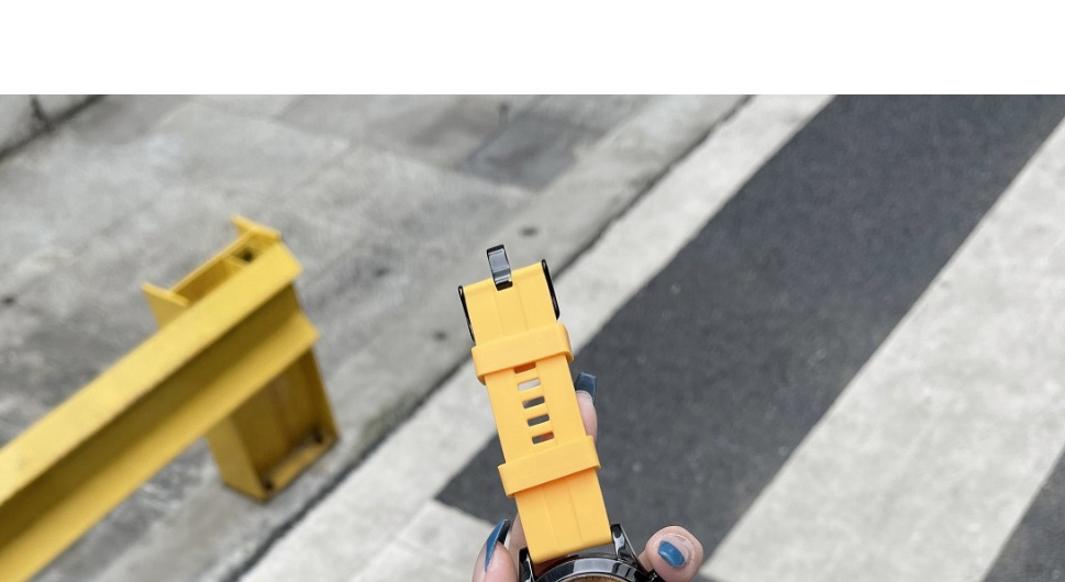 Fashion Orange Belt Titanium Steel Round Dial Watch (with Battery),Ladies Watches