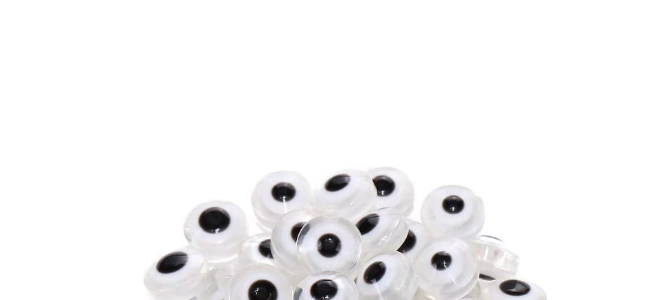 Fashion 8mm 500pcs_transparent White Geometric Oblate Eye Beads Loose Beads,Beads