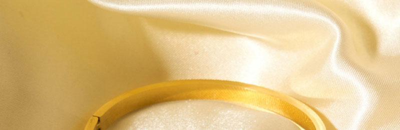 Fashion Gold Titanium Steel Geometric Bracelet With Diamonds,Bracelets