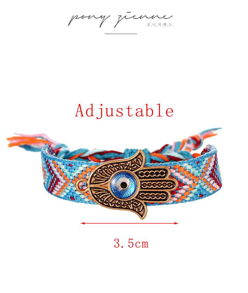 Fashion Color 1 Alloy Diamond Palm Eye Woven Motif Bracelet,Fashion Bracelets