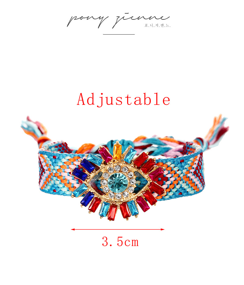 Fashion Color 7 Alloy Diamond Eye Woven Motif Bracelet,Fashion Bracelets