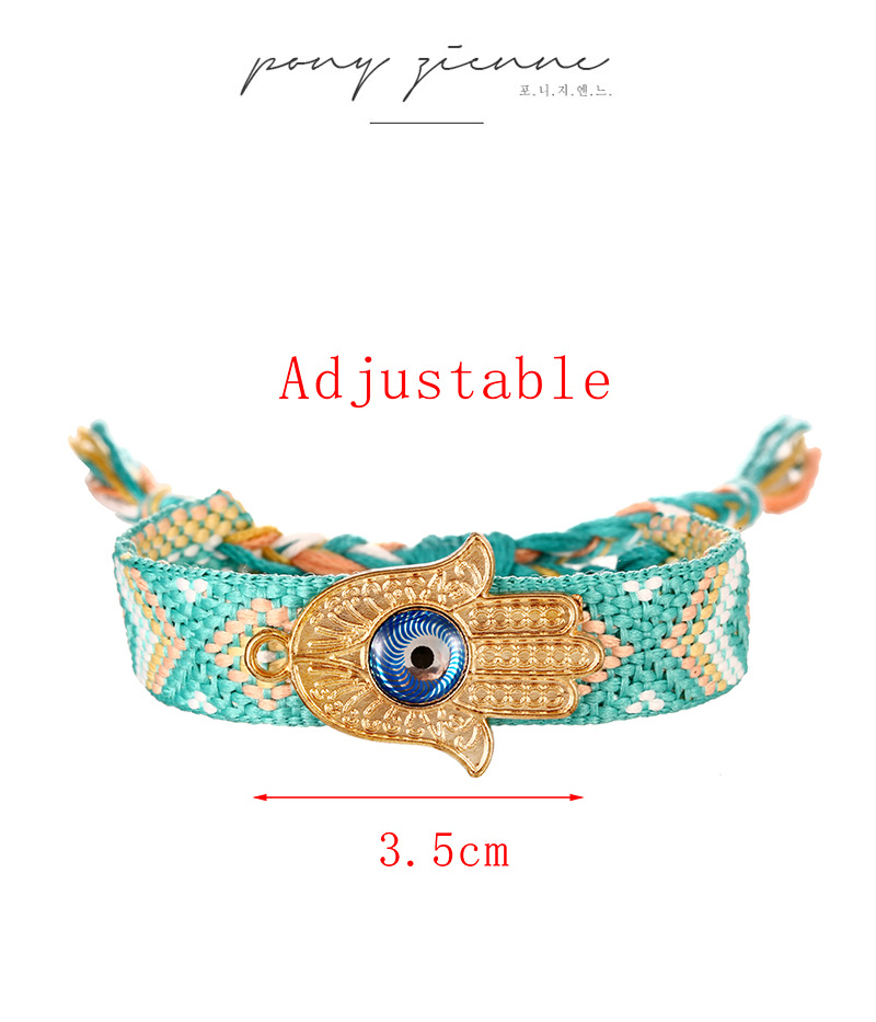 Fashion Color 4 Alloy Resin Palm Eye Woven Pattern Bracelet,Fashion Bracelets