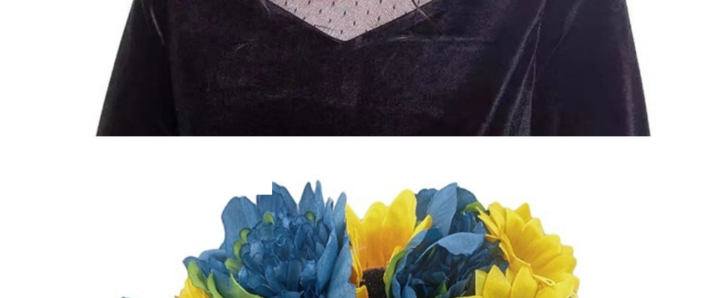 Fashion 8 Black Fabric Flower Headband,Head Band