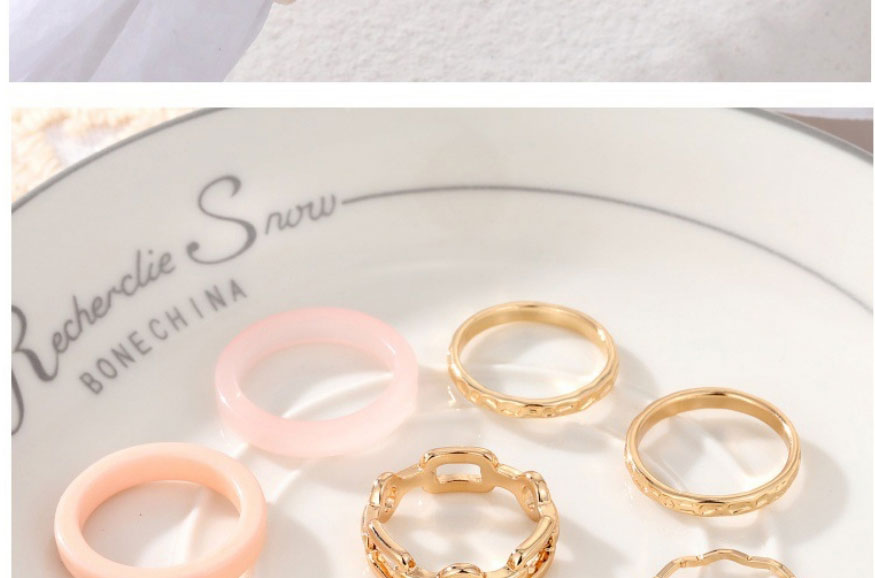 Fashion 7# Alloy Geometric Ring Set,Rings Set