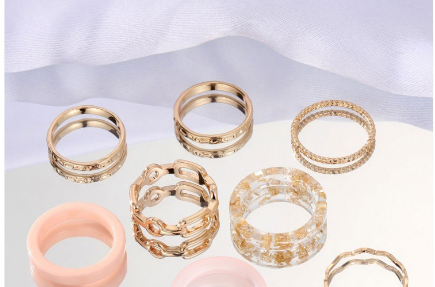 Fashion Twenty One# Alloy Geometric Ring Set,Rings Set