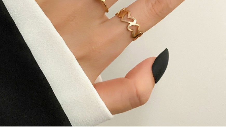Fashion 17# Alloy Hollow Letter Ring Set,Rings Set