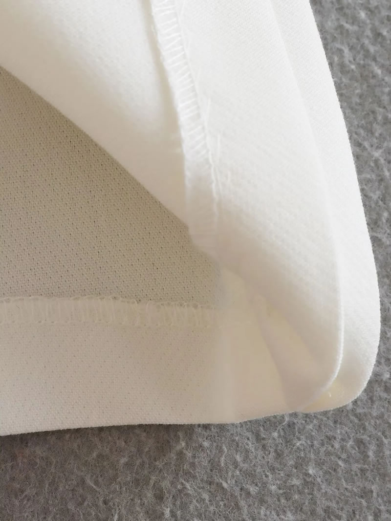 Fashion White Polyester Slit Culottes,Shorts